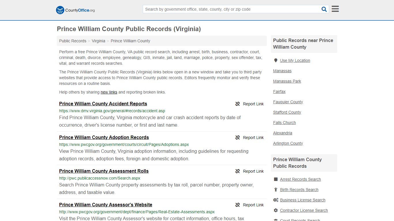 Prince William County Public Records (Virginia) - County Office